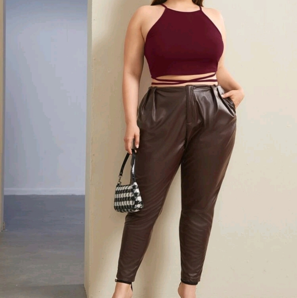 cross tie in the back crop halter top